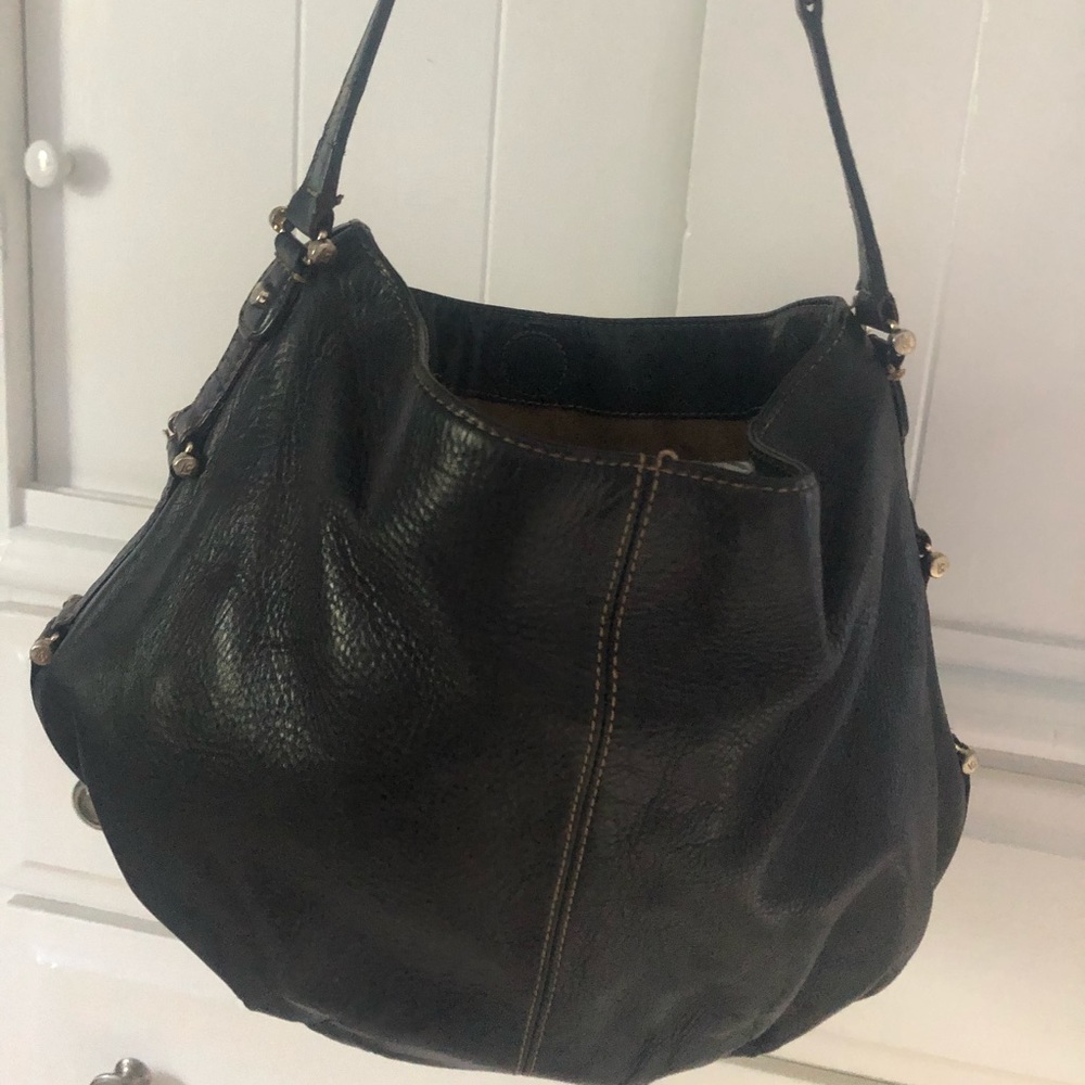 Leather hand bag